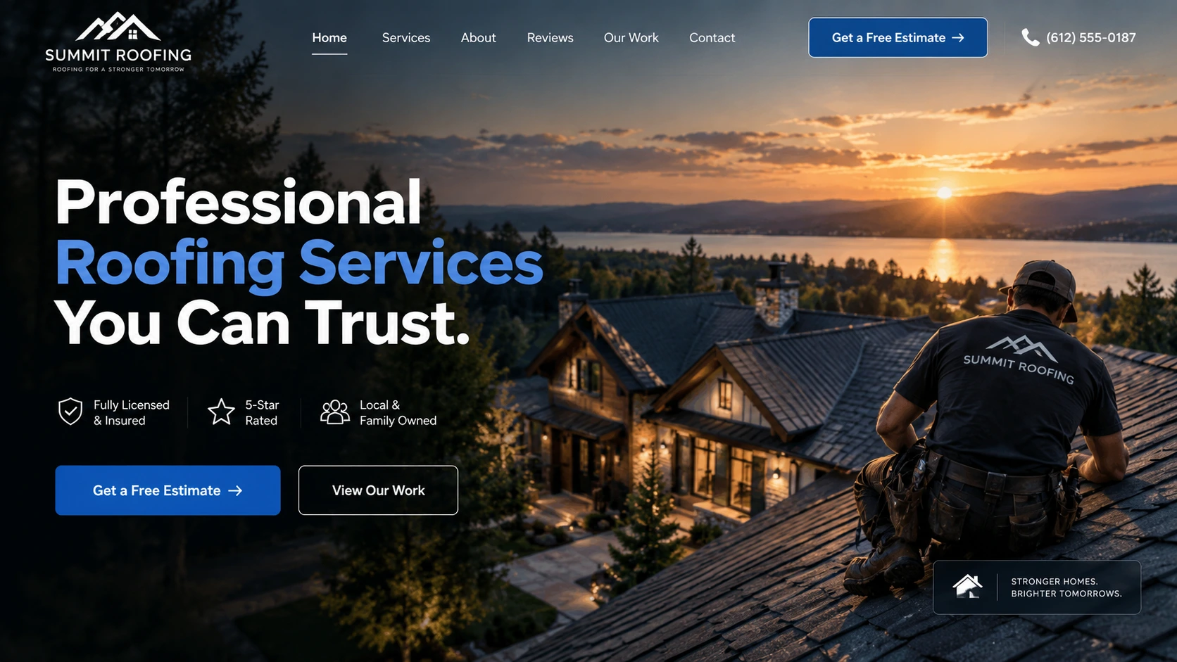 Summit Roofing at Golden Hour